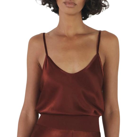 NEW ENZA COSTA bias cut cami in umber - Picture 1 of 2